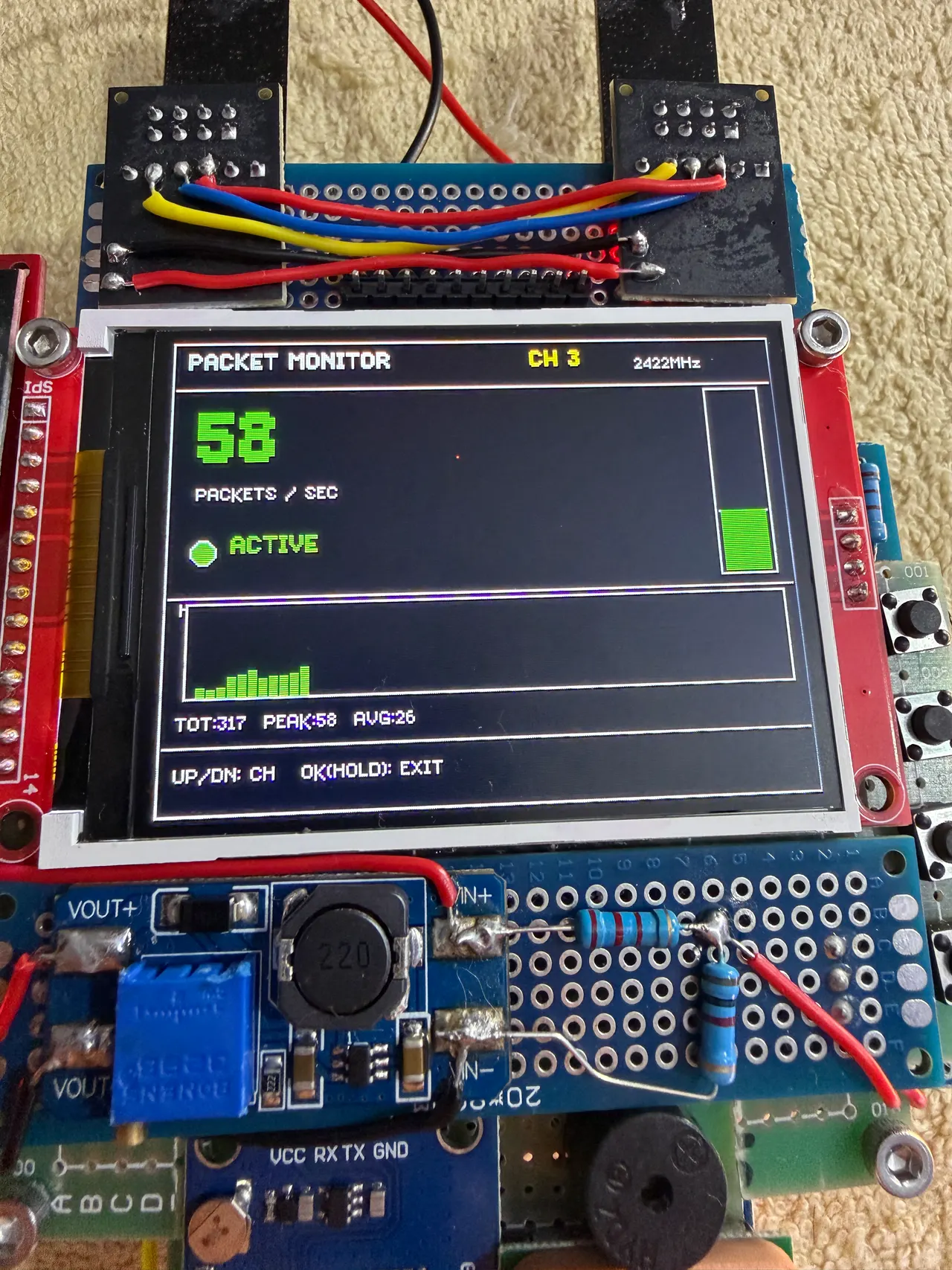Cyberdeck packet monitor screen
