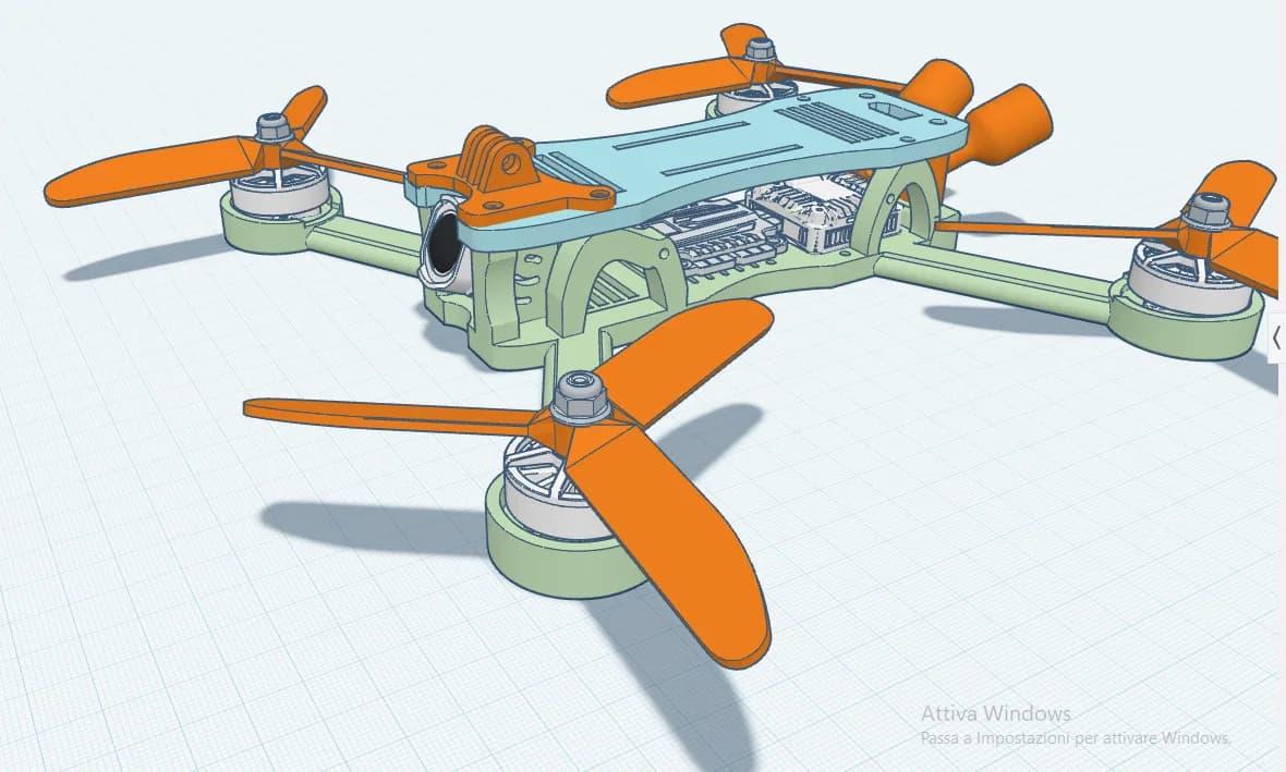 ESP32 flight controller drone render